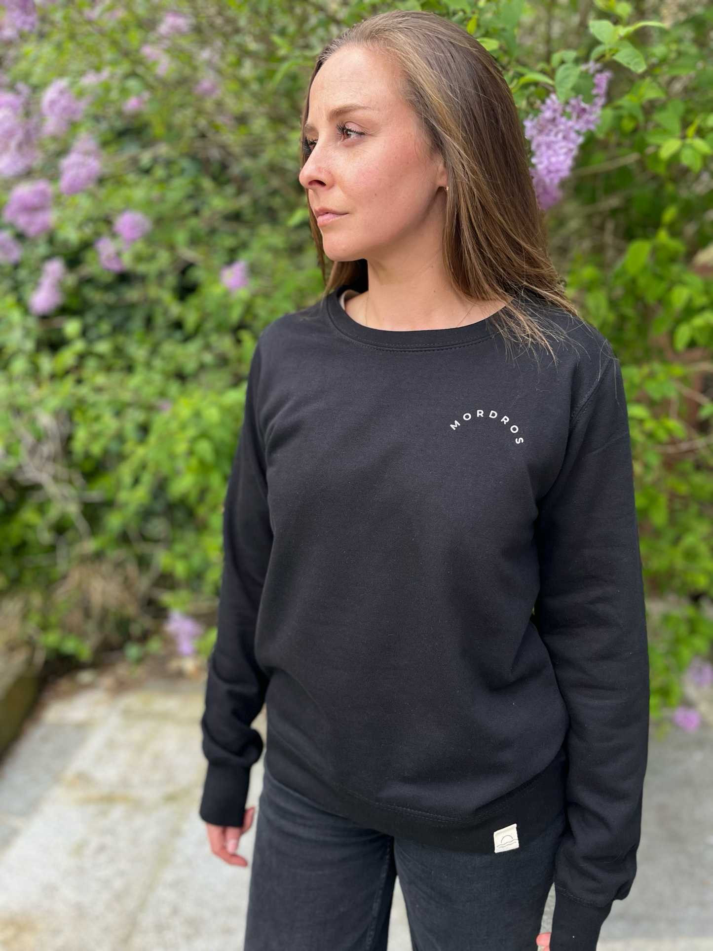 Black Retro “Here Comes The Sun” Jumper