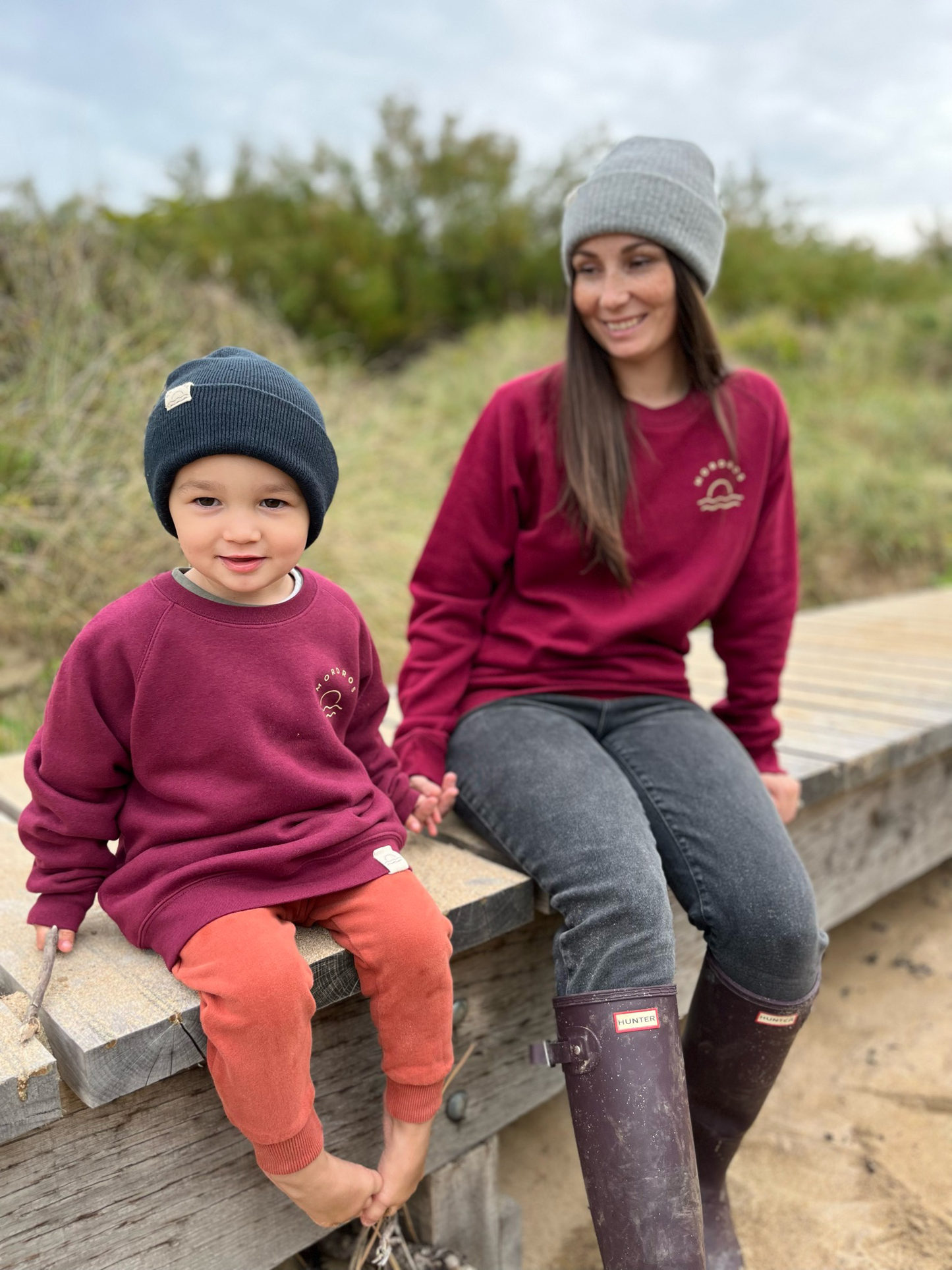 Burgundy Raglan Sunset Jumper