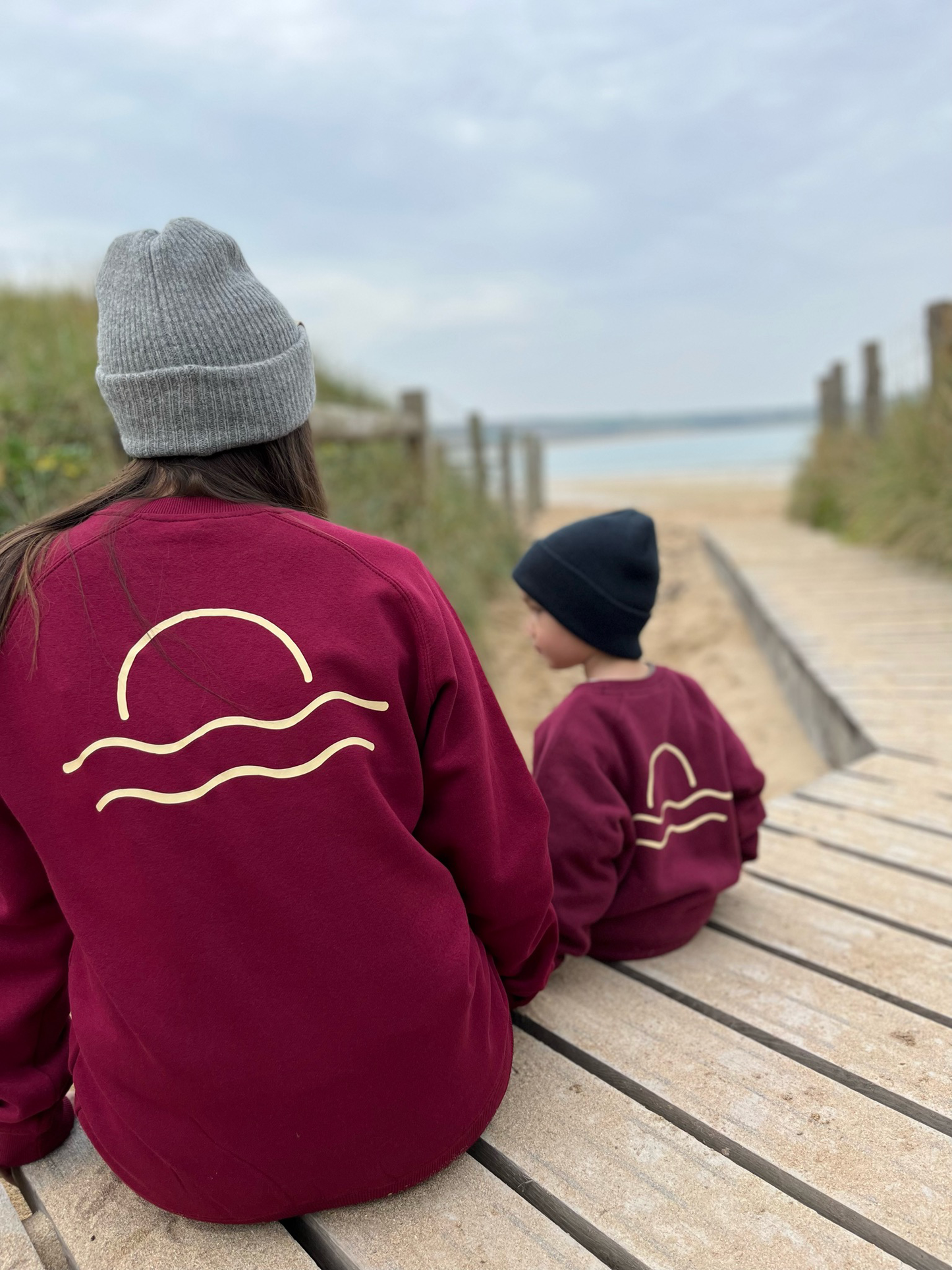 Burgundy Raglan Sunset Jumper