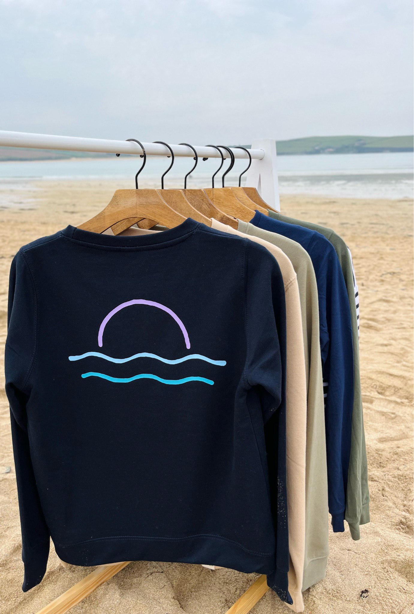 Navy Retro Sunset Jumper