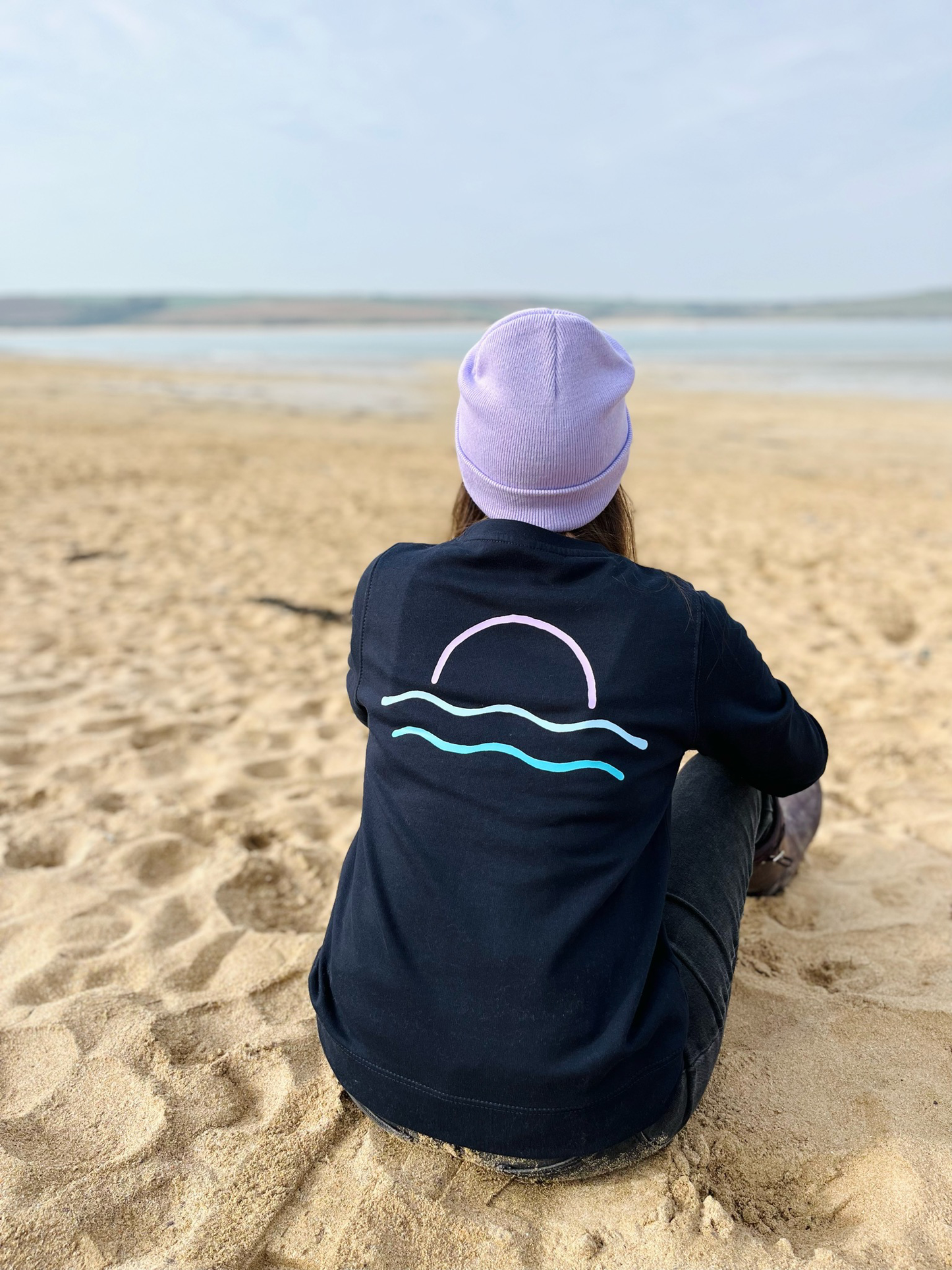 Navy Retro Sunset Jumper