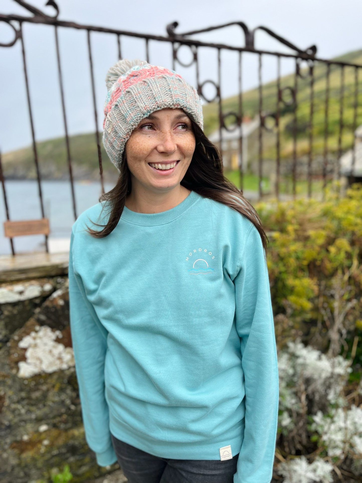 Turquoise Retro Sunset Jumper