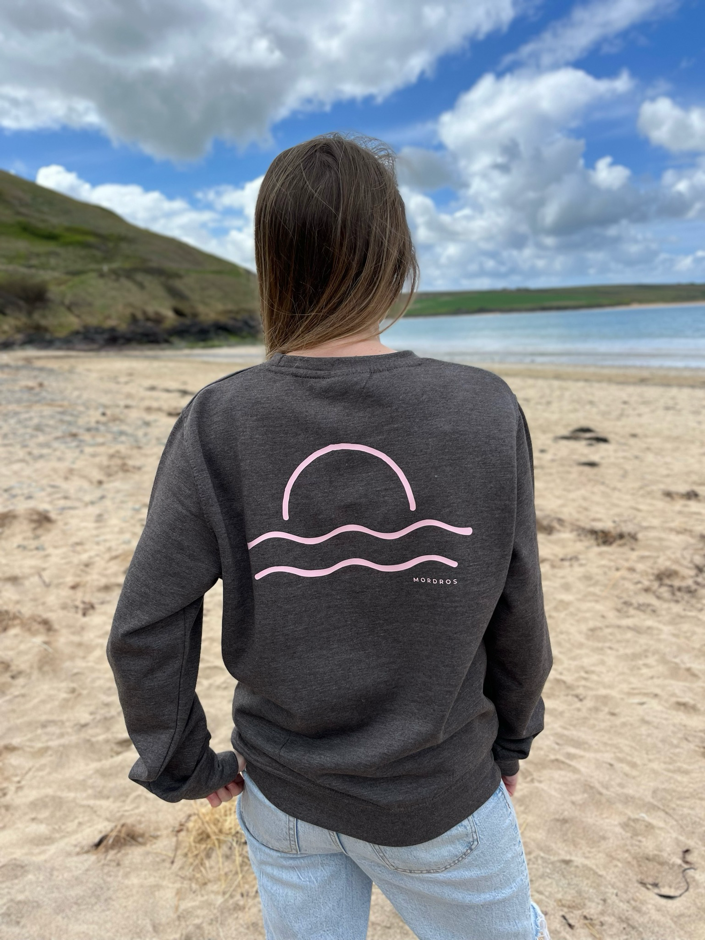 Charcoal And Pink Sunset Jumper