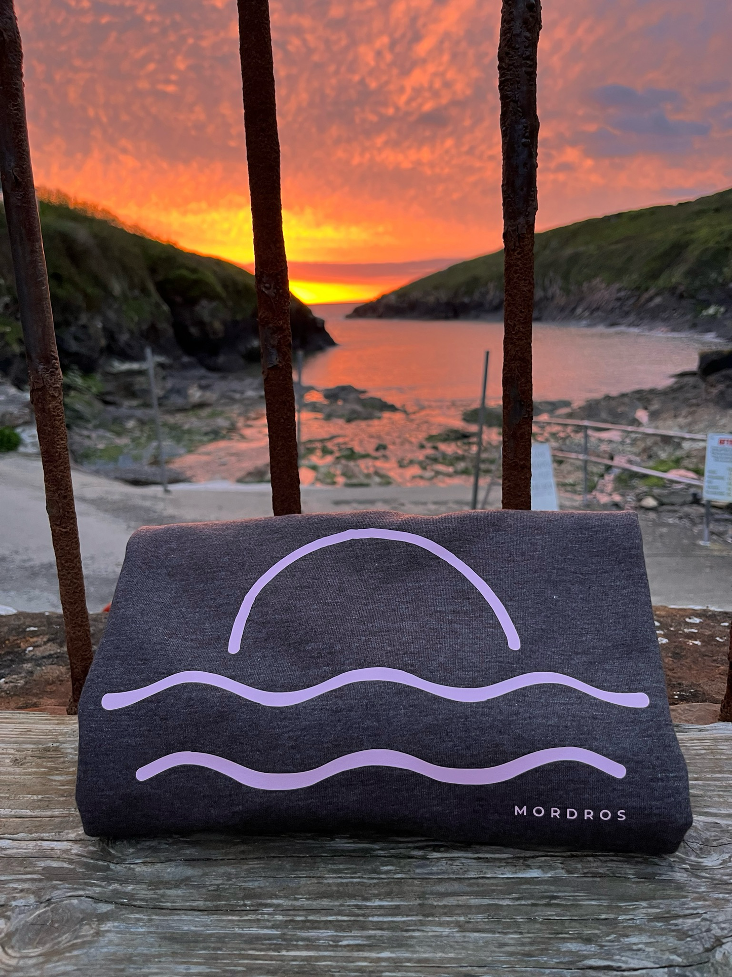Charcoal And Pink Sunset Jumper