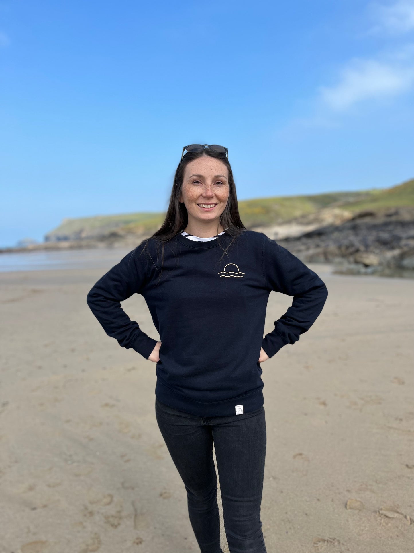 Navy and Sand Sunset Jumper