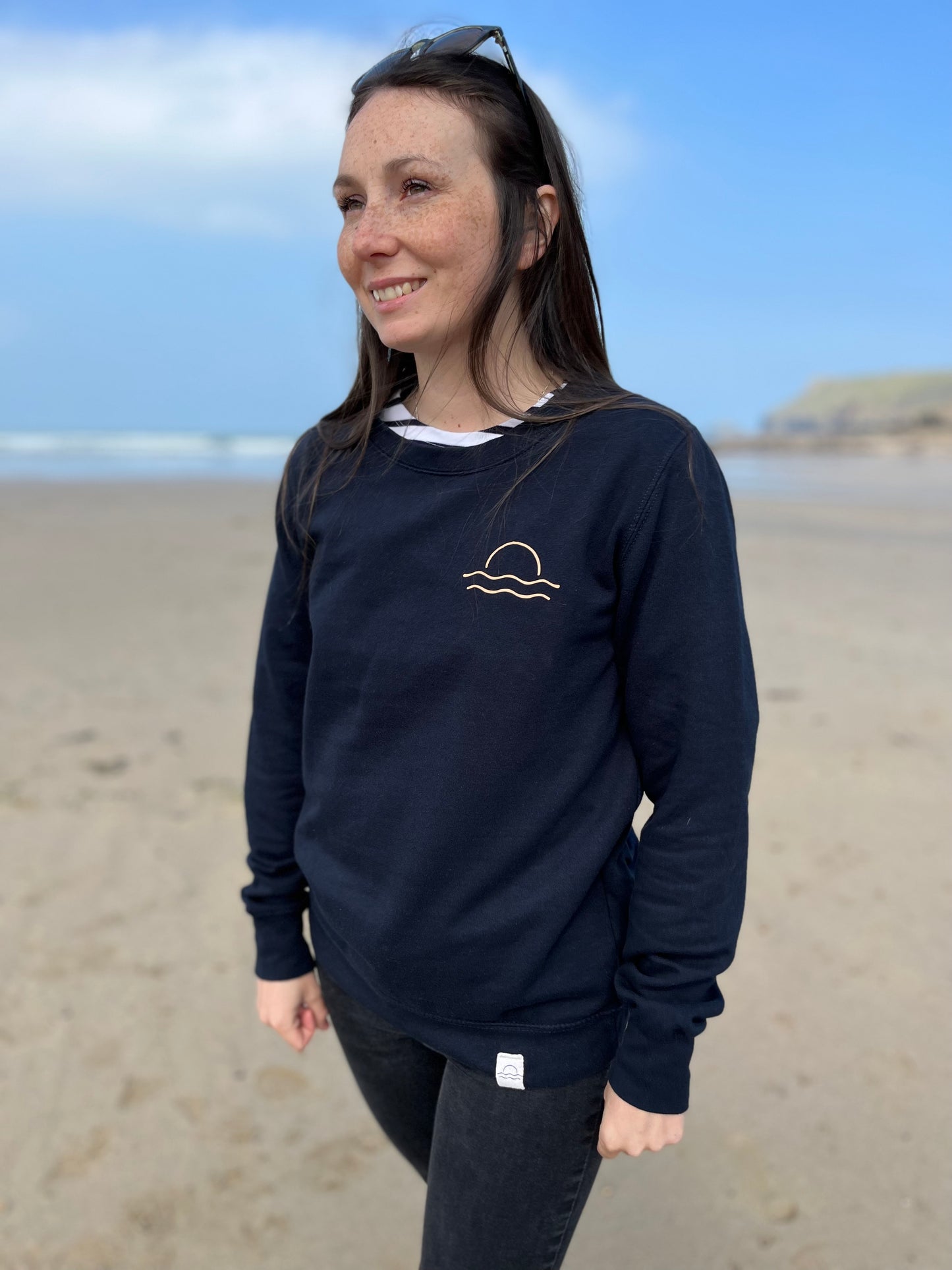 Navy and Sand Sunset Jumper
