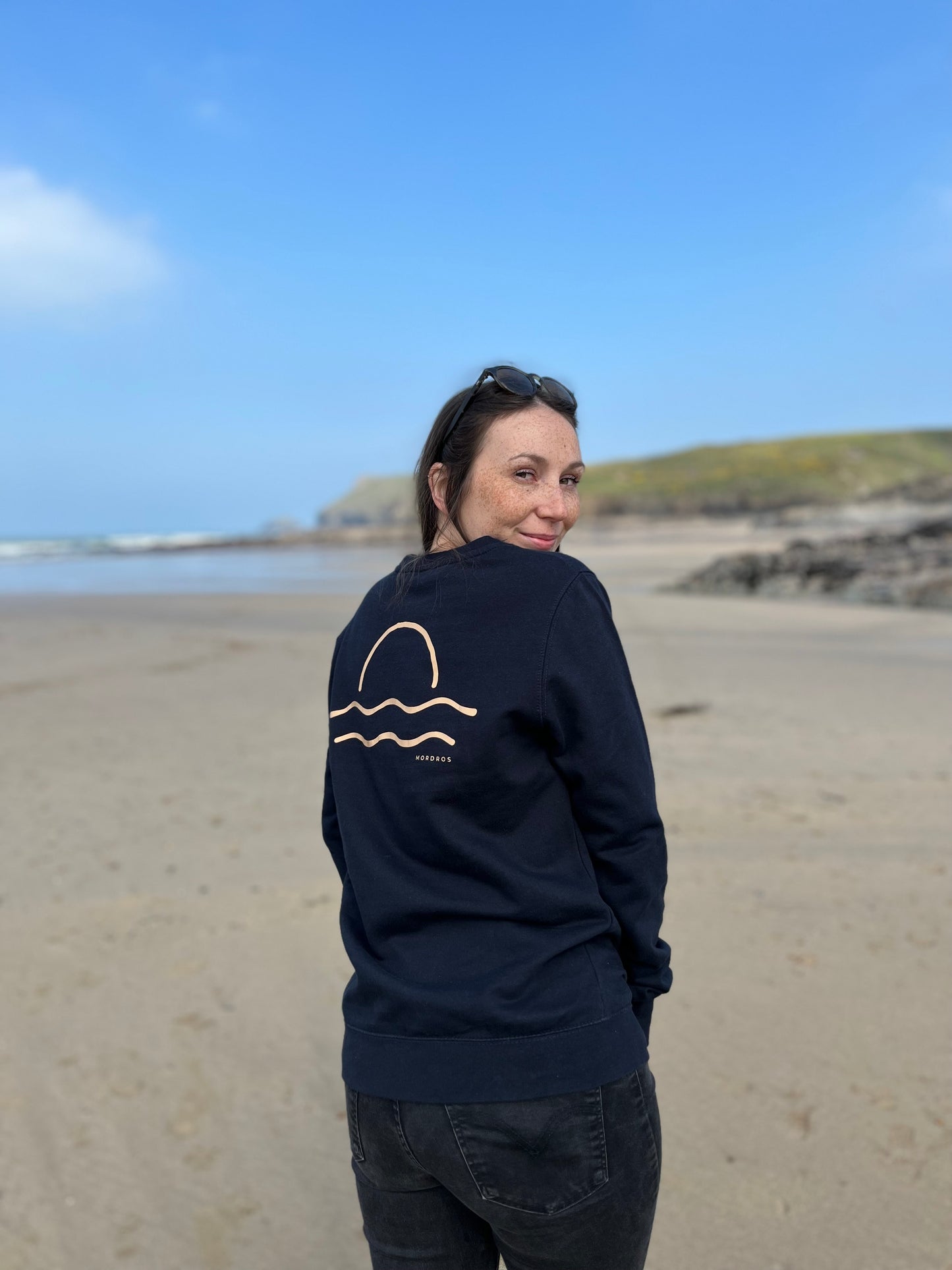 Navy and Sand Sunset Jumper