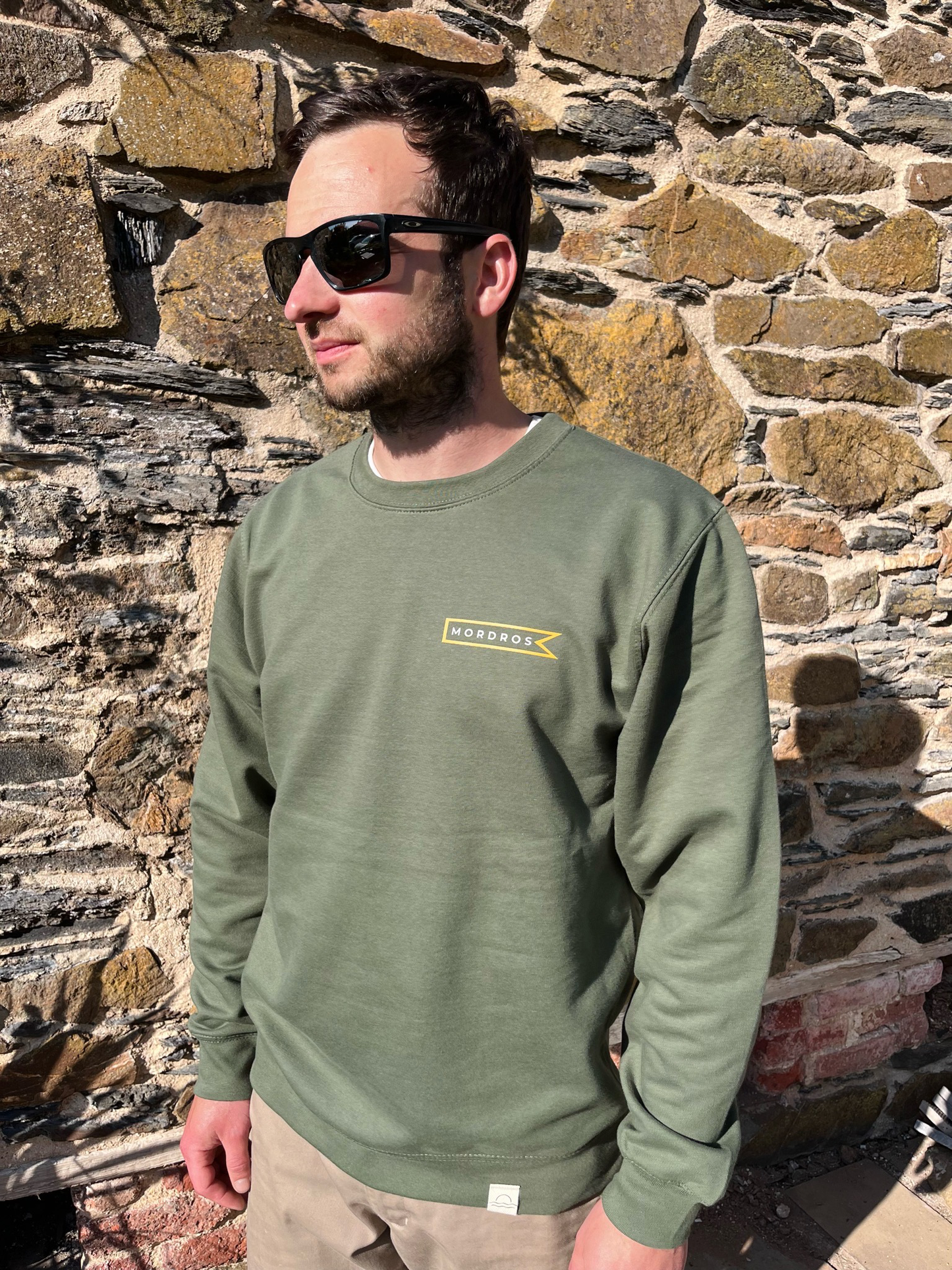 Olive and Mustard Flag Jumper