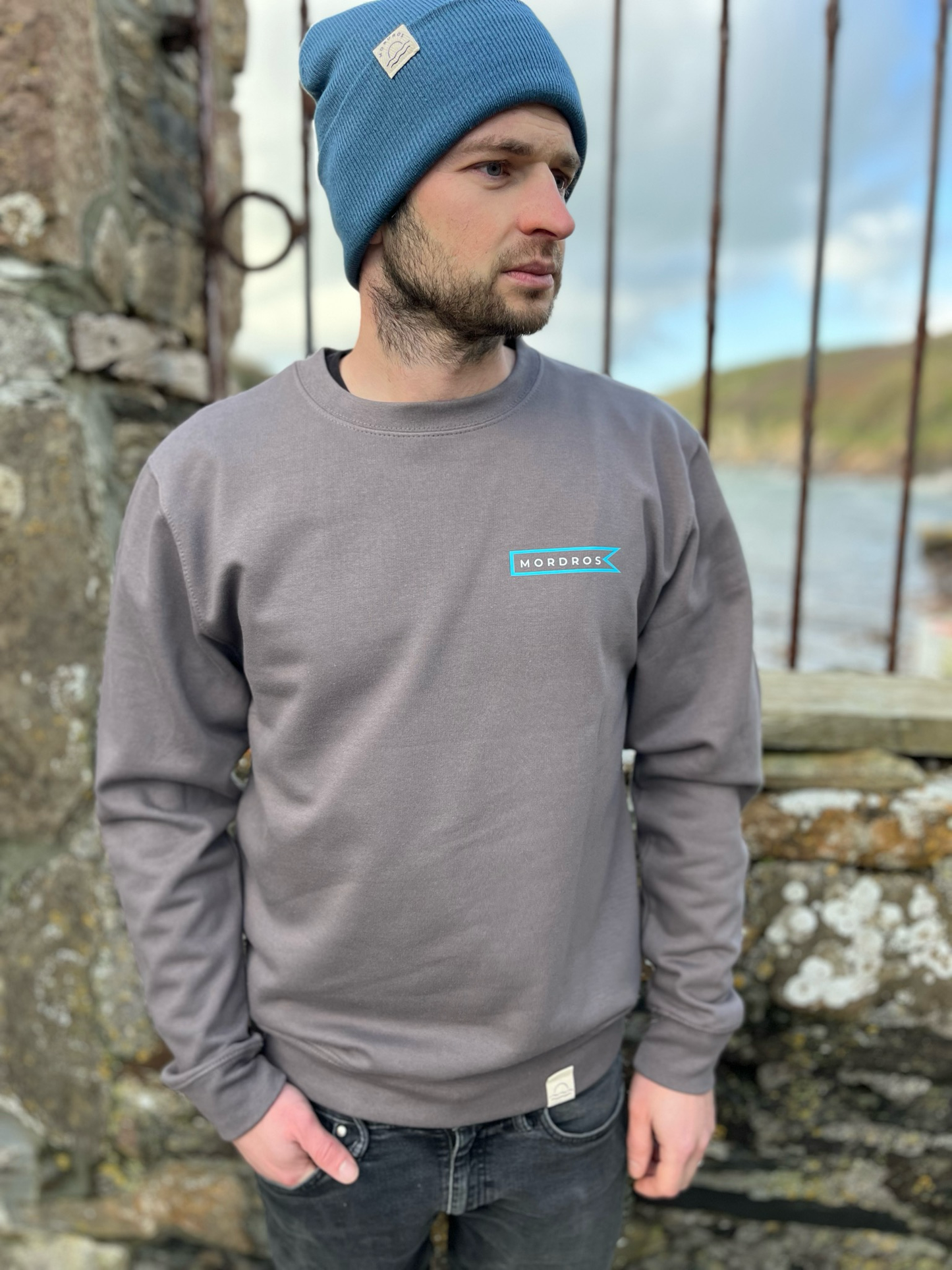 Mushroom and Turquoise Flag Jumper