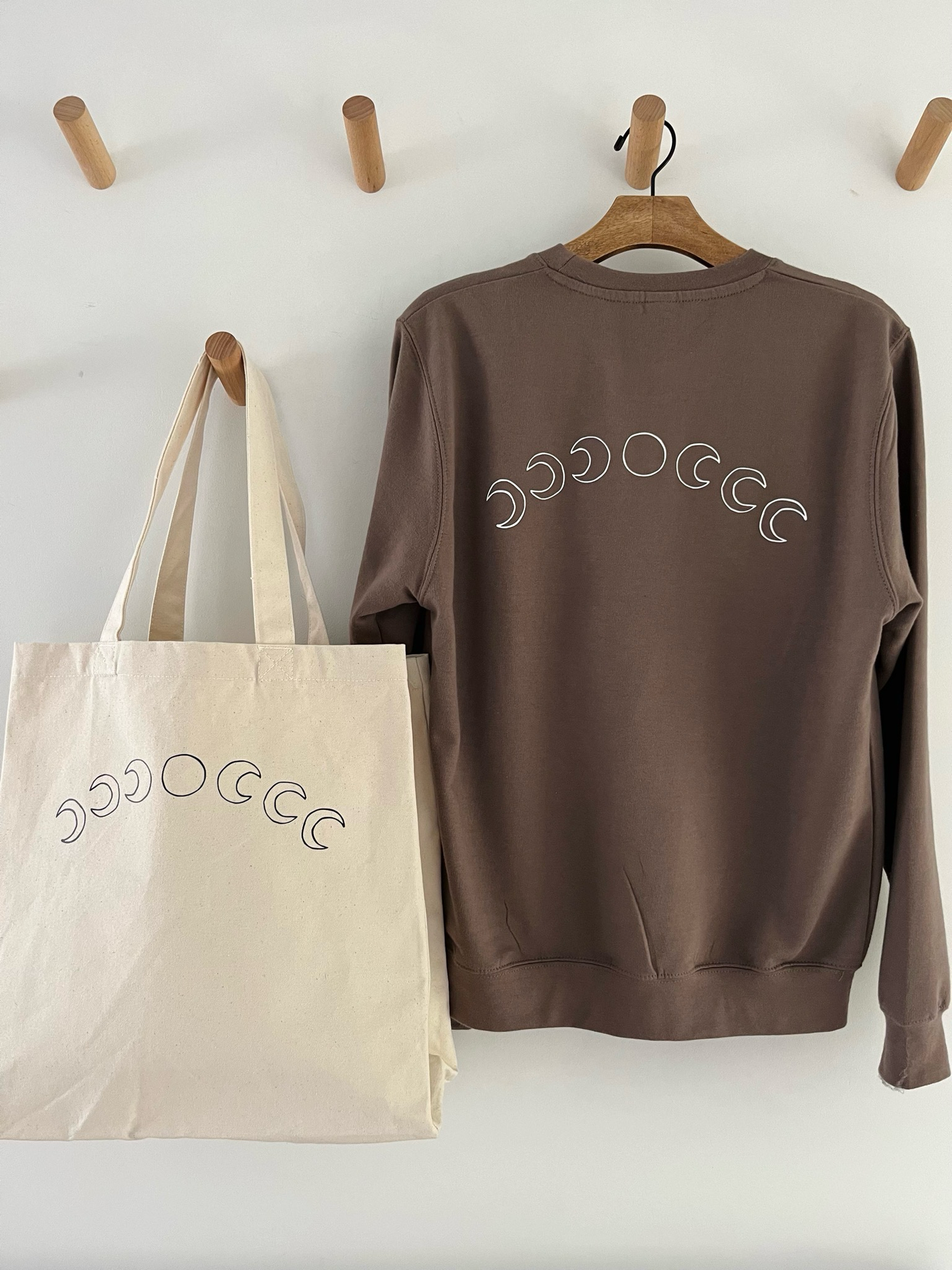 Organic Cotton Moon Phase Tote Bag