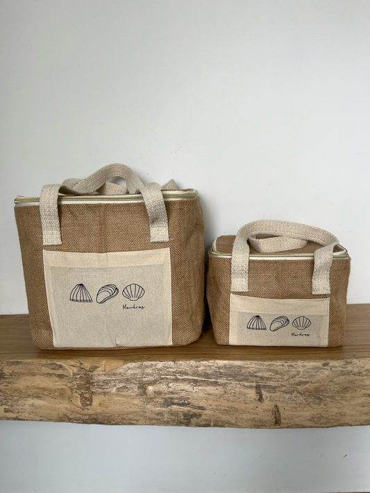 Shell Design Jute Mini Cool Bag