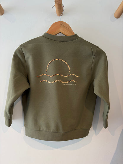 Olive and Leopard Sunset Baby Jumper