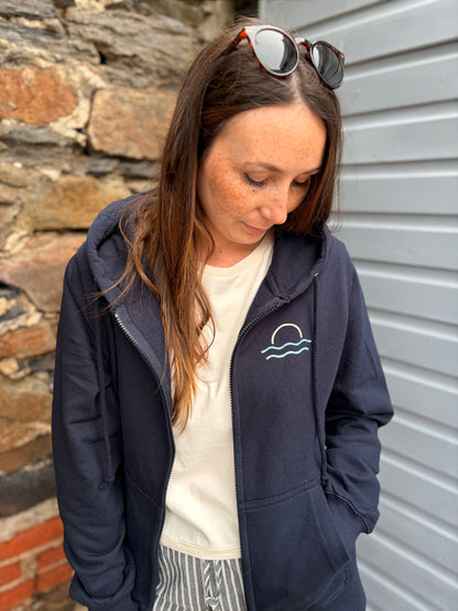 Navy Zippy Sunset Hoody