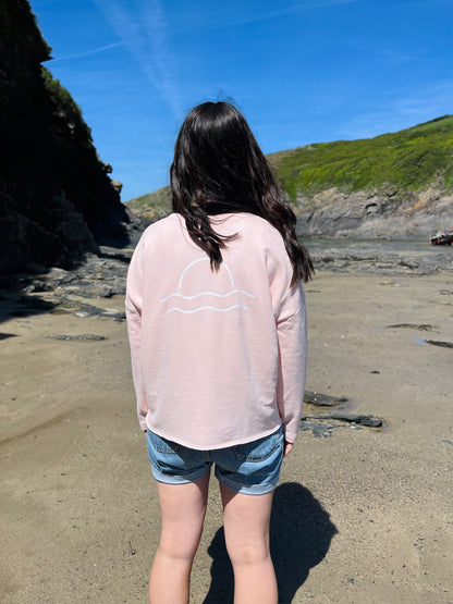 Ultra Soft Pink Sunset Raglan Jumper