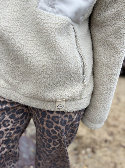 Recycled Fabric Cream 1/4 Zip Fleece