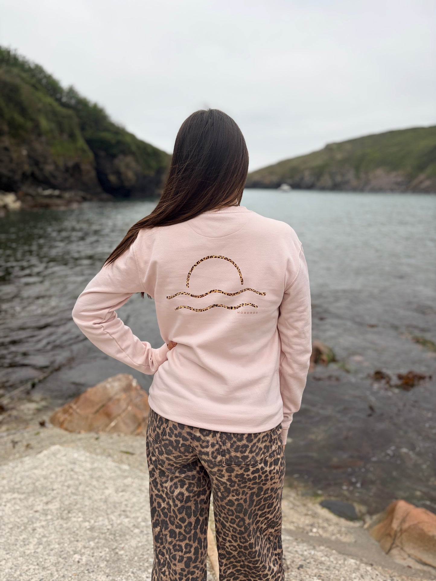 Pink Organic Cotton Leopard Jumper