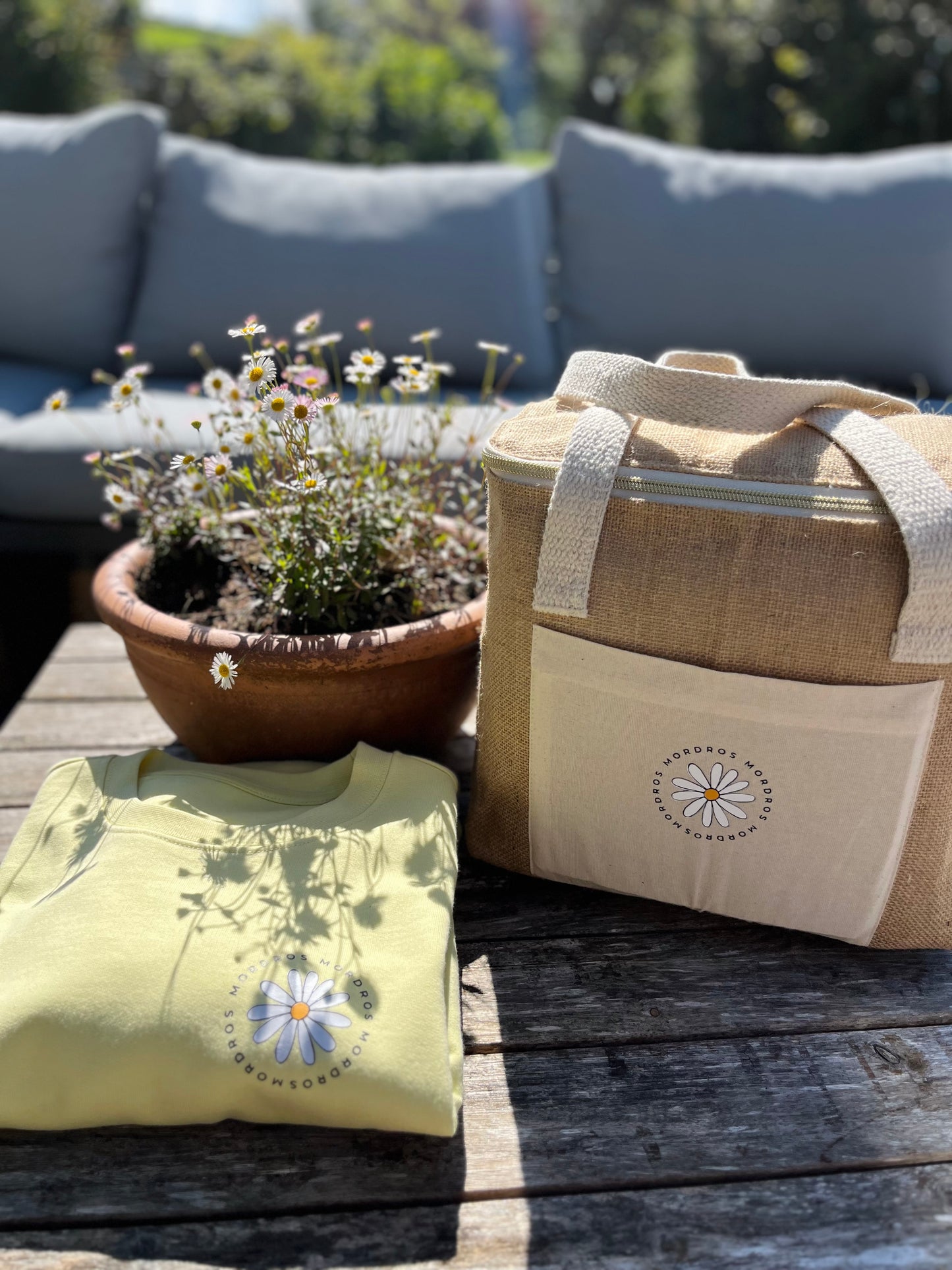 Daisy Design Jute Cool Bag