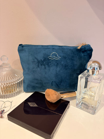 Personalised Recycled Velvet Make up Bags