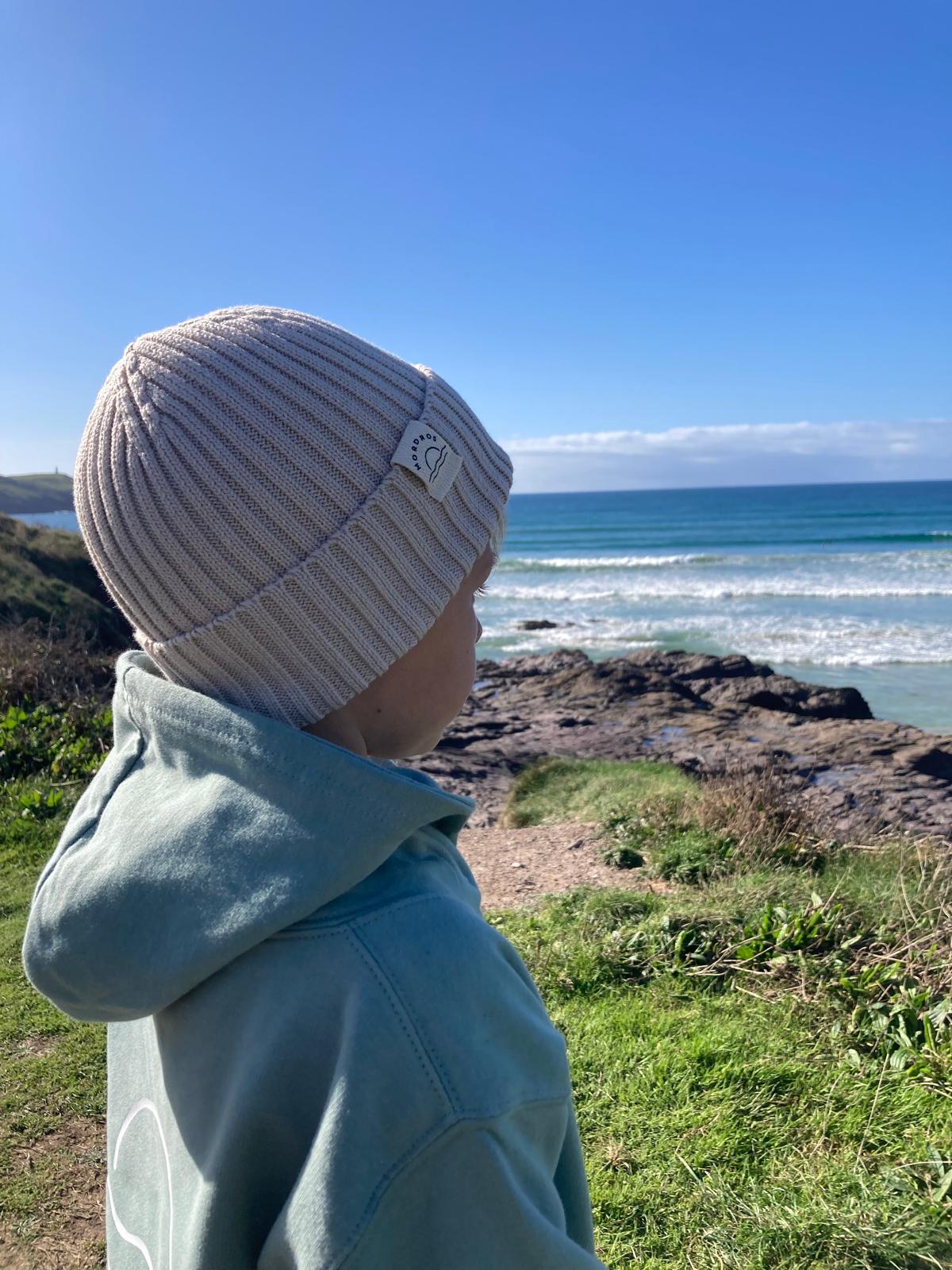 Cream organic kids hat