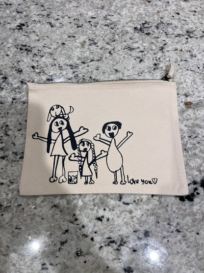 Personalised Children's Drawing Zippy Bag