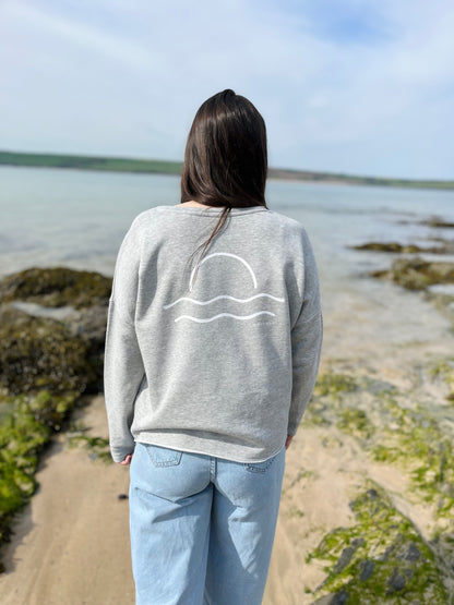 Ultra Soft Grey Sunset Raglan Jumper