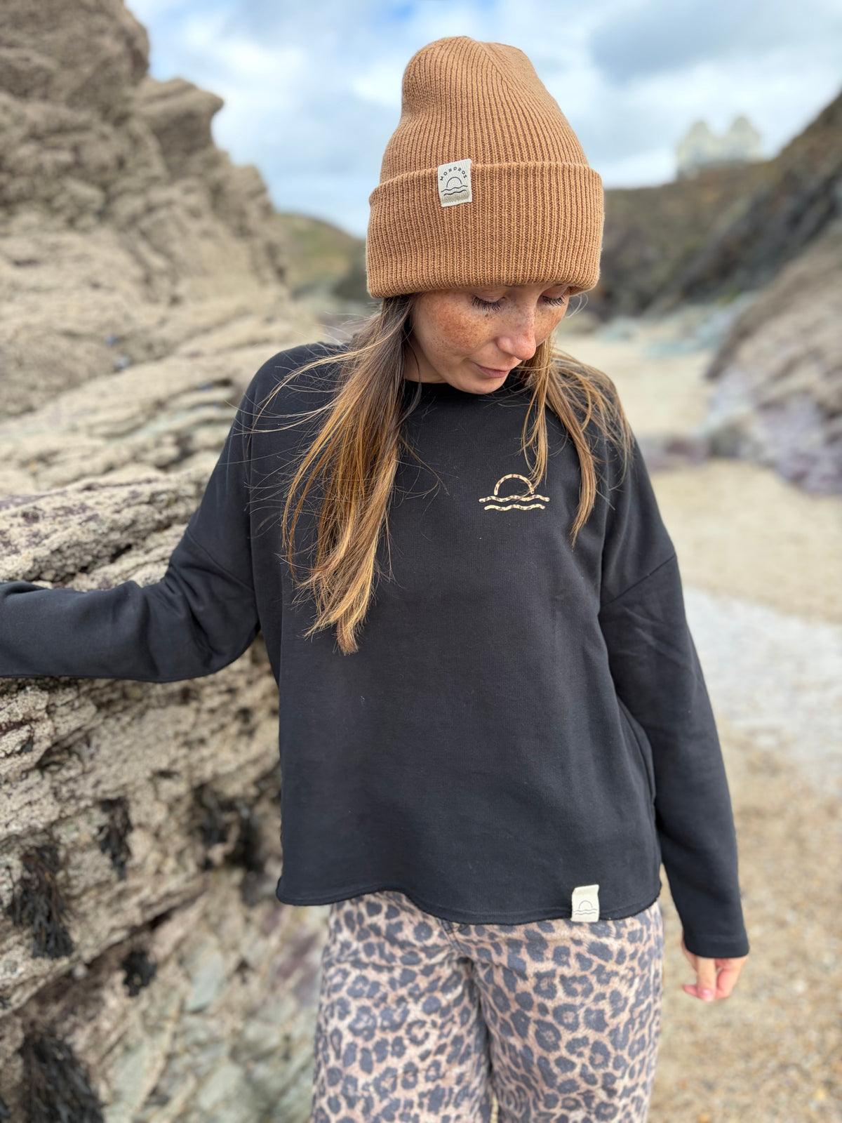 Ultra Soft Black Leopard Jumper