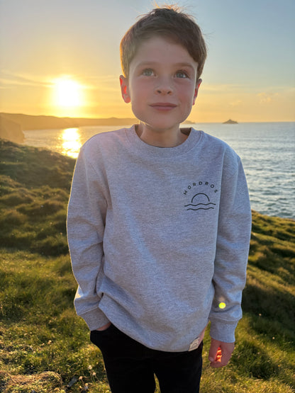 Grey and Charcoal Organic Cotton Jumper