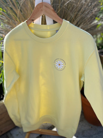 Ladies lemon daisy jumper size 8/10