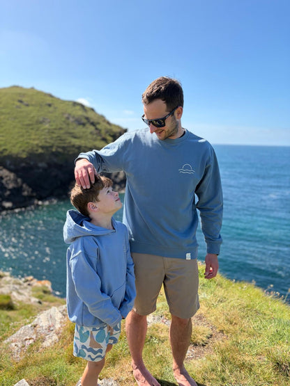 Organic Cotton Dusty Blue Sunset Jumper