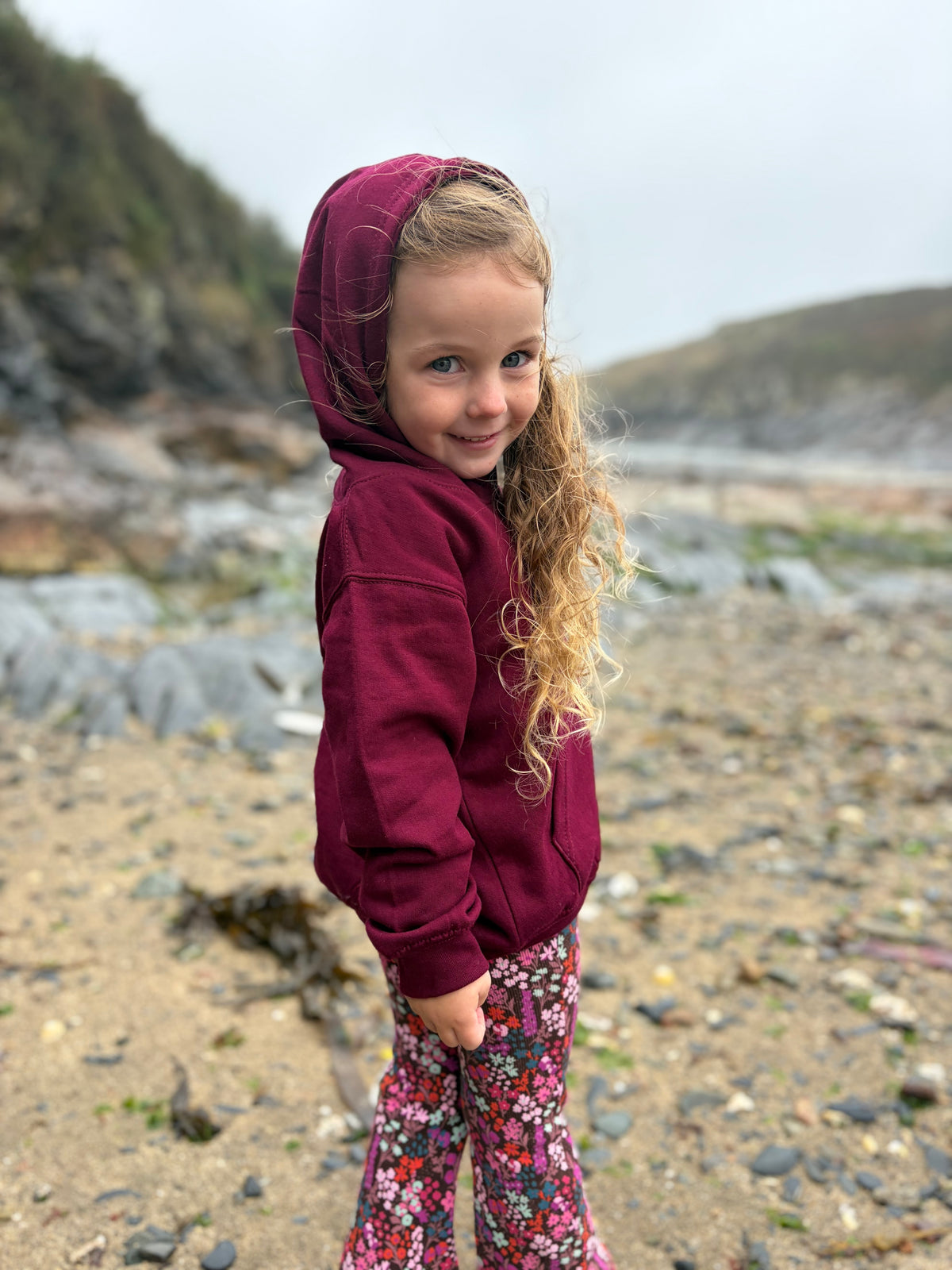 Burgundy and Pink Sunset Hoody