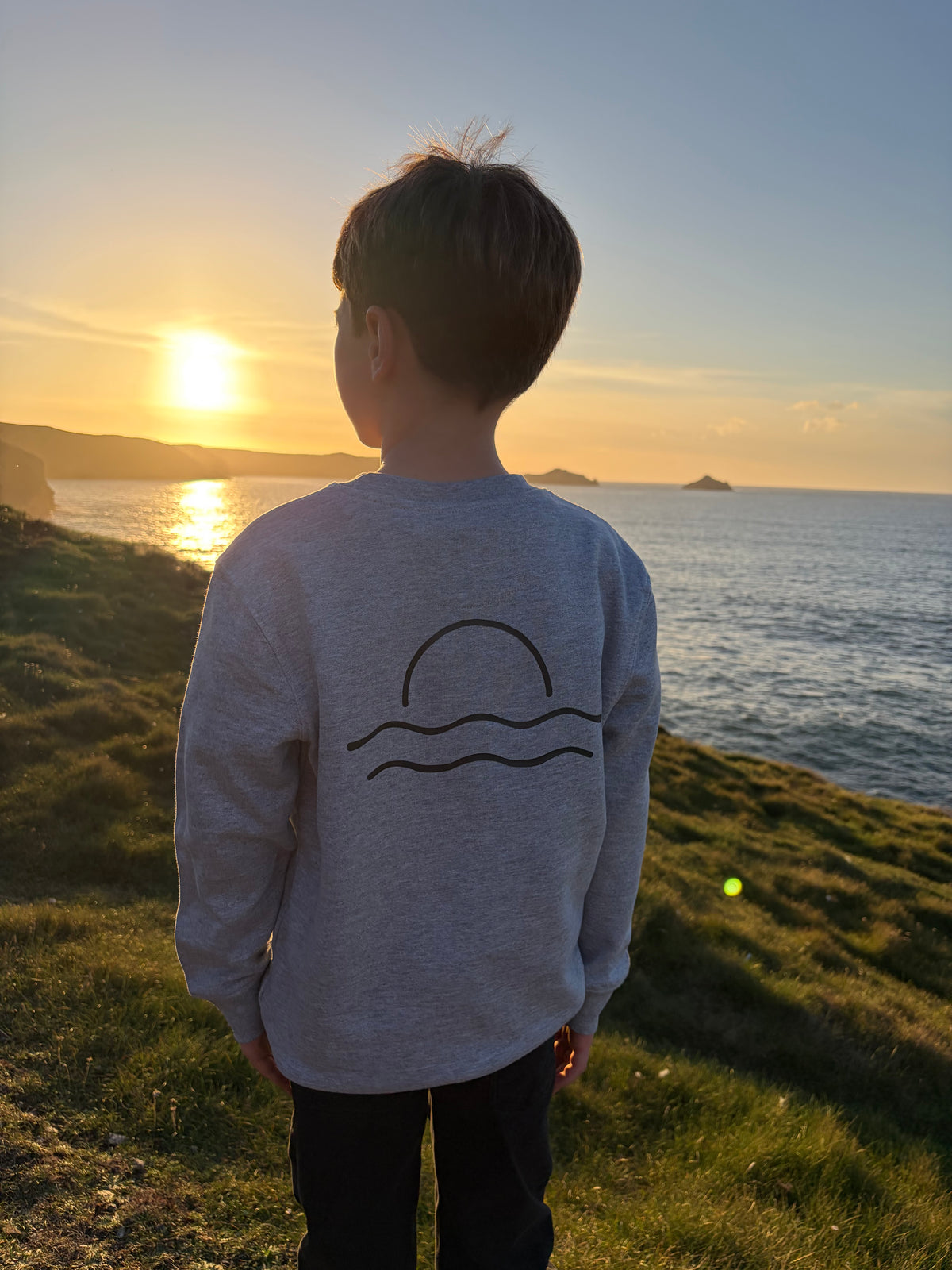 Grey and Charcoal Organic Cotton Jumper