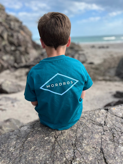 Teal Diamond Organic Cotton T Shirt