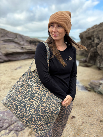 Black Leopard Sunset Long Sleeve Tee