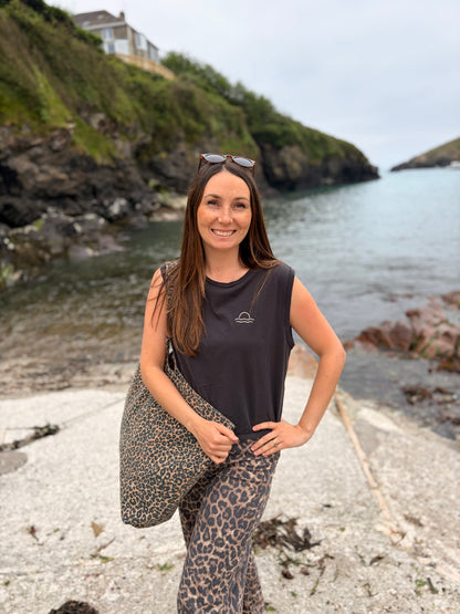 Charcoal Sleeveless Top