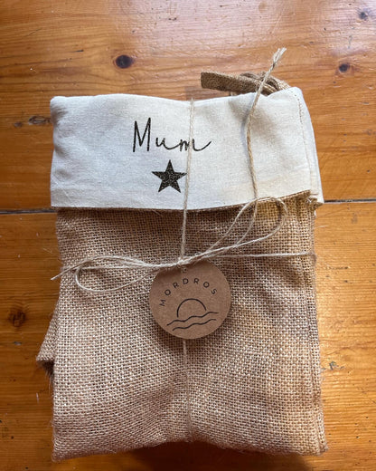 Personalised Natural Cotton and Jute Stockings