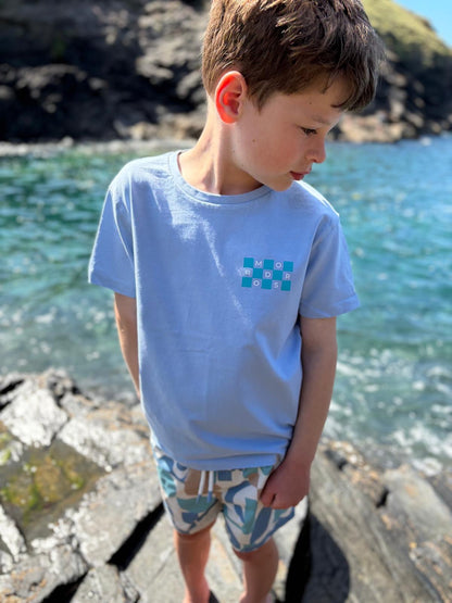 Light Blue Mordros Check Tee
