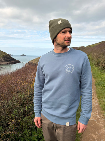Organic Cotton Blue Circle Jumper