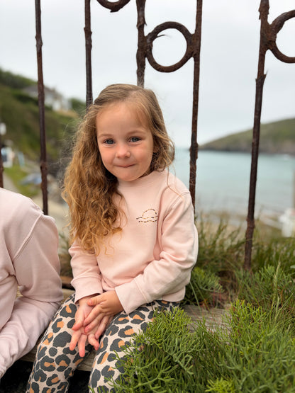 Organic Cotton Light Pink Leopard Jumper
