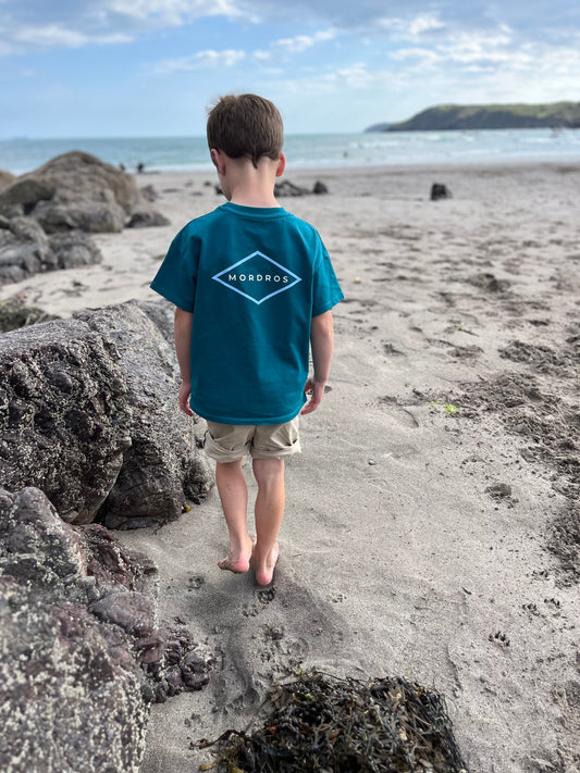 Teal Diamond Organic Cotton T Shirt