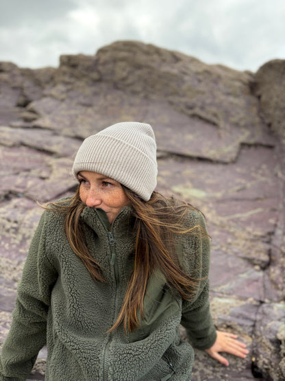 Recycled Fabric Olive Full Zip Fleece