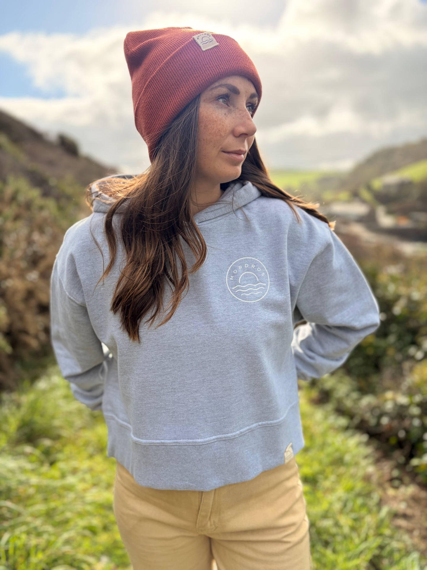 Relaxed Fit Grey Sunset Hoody