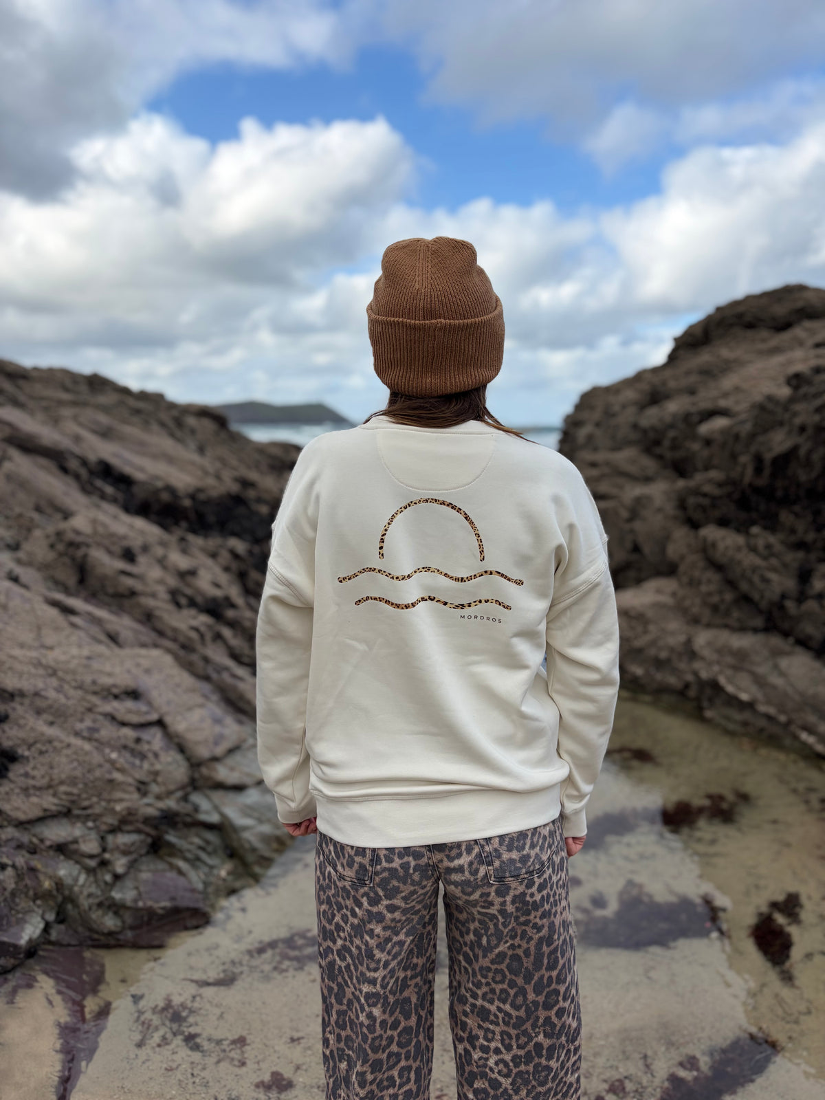 Cream Organic Cotton Leopard Jumper