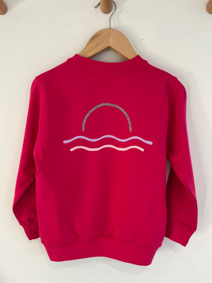 Pink Glitter Sunset Jumper