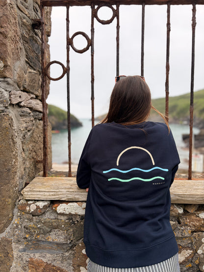 Blue Split Sunset Jumper