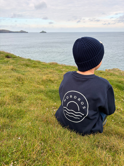 Navy Circle Sunset Jumper