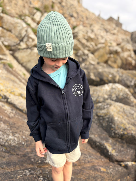 Navy Circle Sunset Zippy Hoody