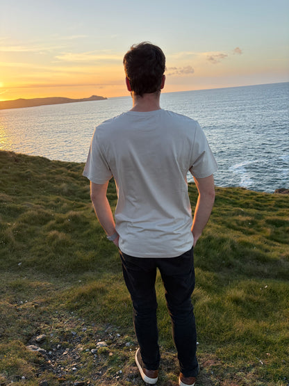 Cream and Olive Sunset Tee