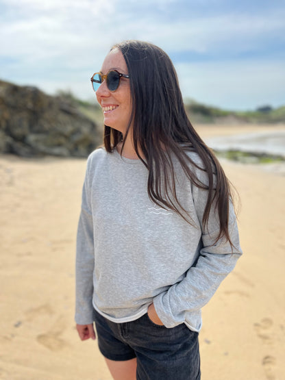 Ultra Soft Grey Sunset Raglan Jumper