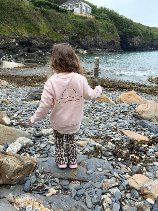 Organic Cotton Light Pink Leopard Jumper