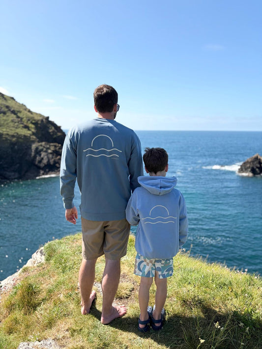 Organic Cotton Dusty Blue Sunset Jumper
